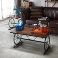 thumbnail image 6 of Furniture of America Davide Wheel Base Coffee Table, Toasted Barnwood, 6 of 7