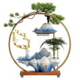 thumbnail image 3 of Indoor Water Fountain with Mist, 14" Tall Zen Indoor Waterfall Fountain with Round LED Light, Mist Maker and Incense Holder, Zen Meditation Decoration for Home Office, 3 of 7