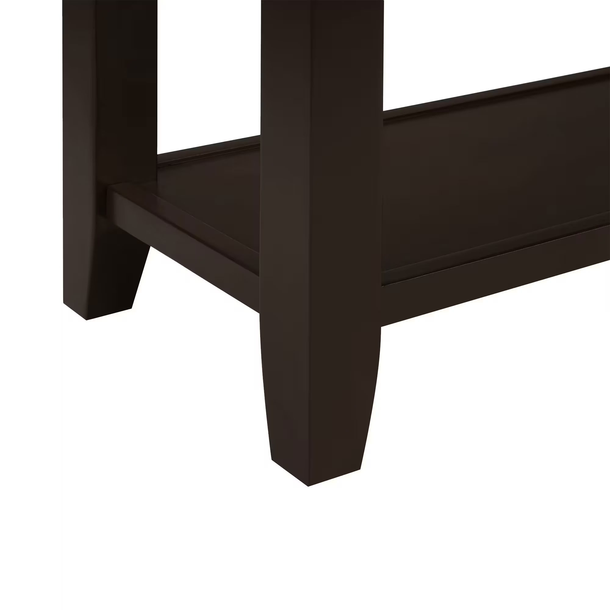 MAYEERTY Retro Console Table with 2 Drawers and Slatted Shelf, Solid Pine Wood Entryway Table, Narrow Table for Living Room, Hallway
