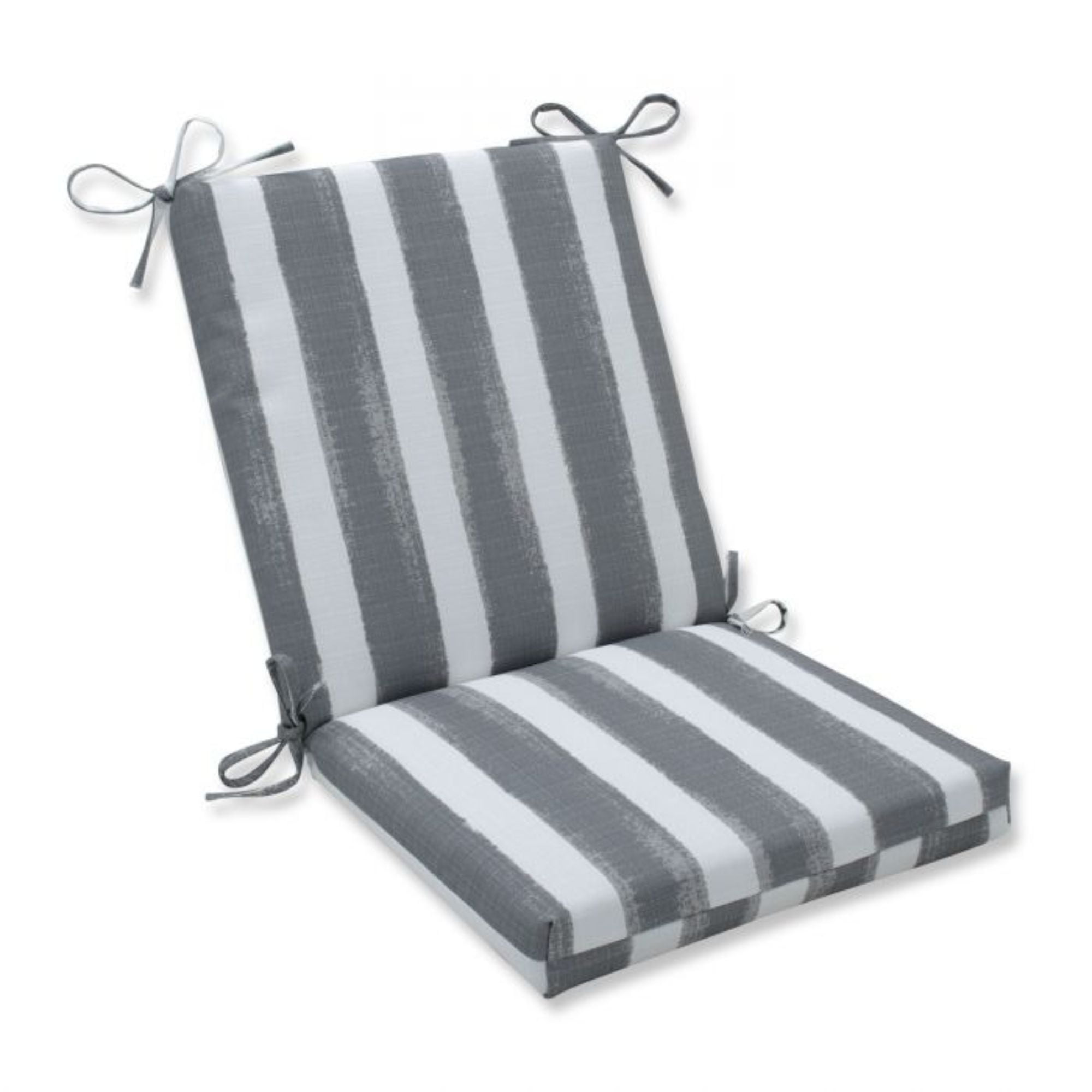 36.5 Solid Dark Gray Outdoor Patio Squared Chair Cushion with Ties 36.5 Solid Dark Gray Outdoor Patio Squared Chair Cushion with Ties