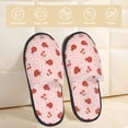 thumbnail image 2 of Balery Ladybug With Flower Pantuflas de Casa de Felpa Silenciosas con Diseño Estampado, Zapatillas Cómodas Antideslizantes de Algodón para Interior-Large, 2 of 8