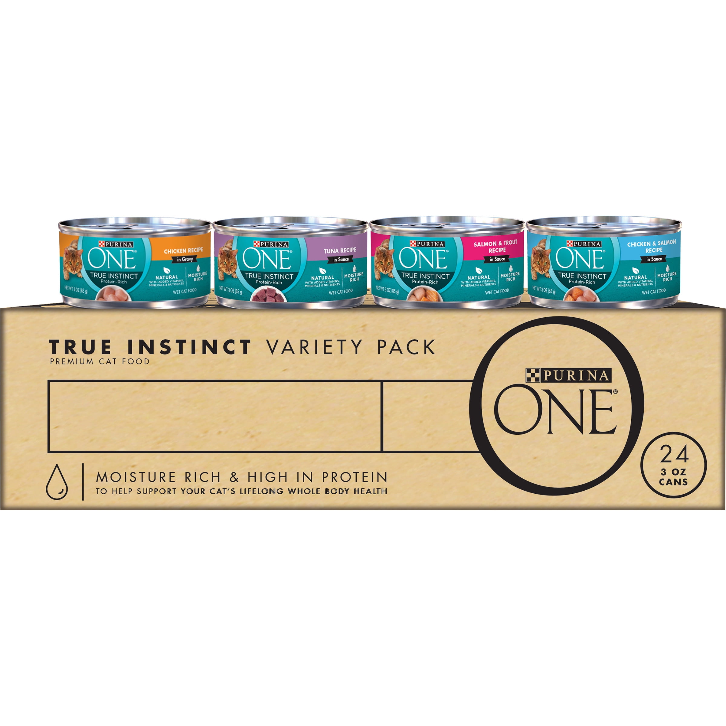 Purina ONE Natural High Protein Wet Cat Food Variety Pack True Instinct