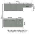 thumbnail image 4 of Cocina Integral Completa Modular Madesa Agata 260cm BG 02, 4 of 5