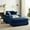 Blue, variant on Muumblus Oversized Lounge Chair with Ottoman, Cloud Accent Reading Armchair for Living Room, White Chenille