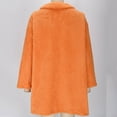 thumbnail image 5 of Nfurl Zip Up Fleece Coats for Women Plus Size Thermal Long Sleeve Outerwear Jackets Soft Solid Color Oversized Jacket with Pockets Fall Winter Coats Orange XXXL, 5 of 7