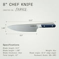 thumbnail image 2 of Made In Cookware - 8" Chef Knife - Crafted in France - Full Tang With Harbour Blue Handle, 2 of 6