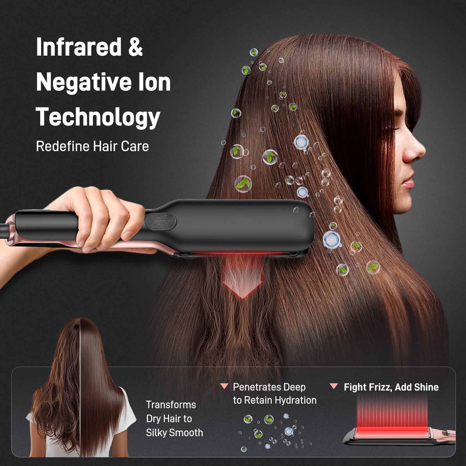 RACCOMB 1.75" Infrared Vibrating Hair Straightener photo 2