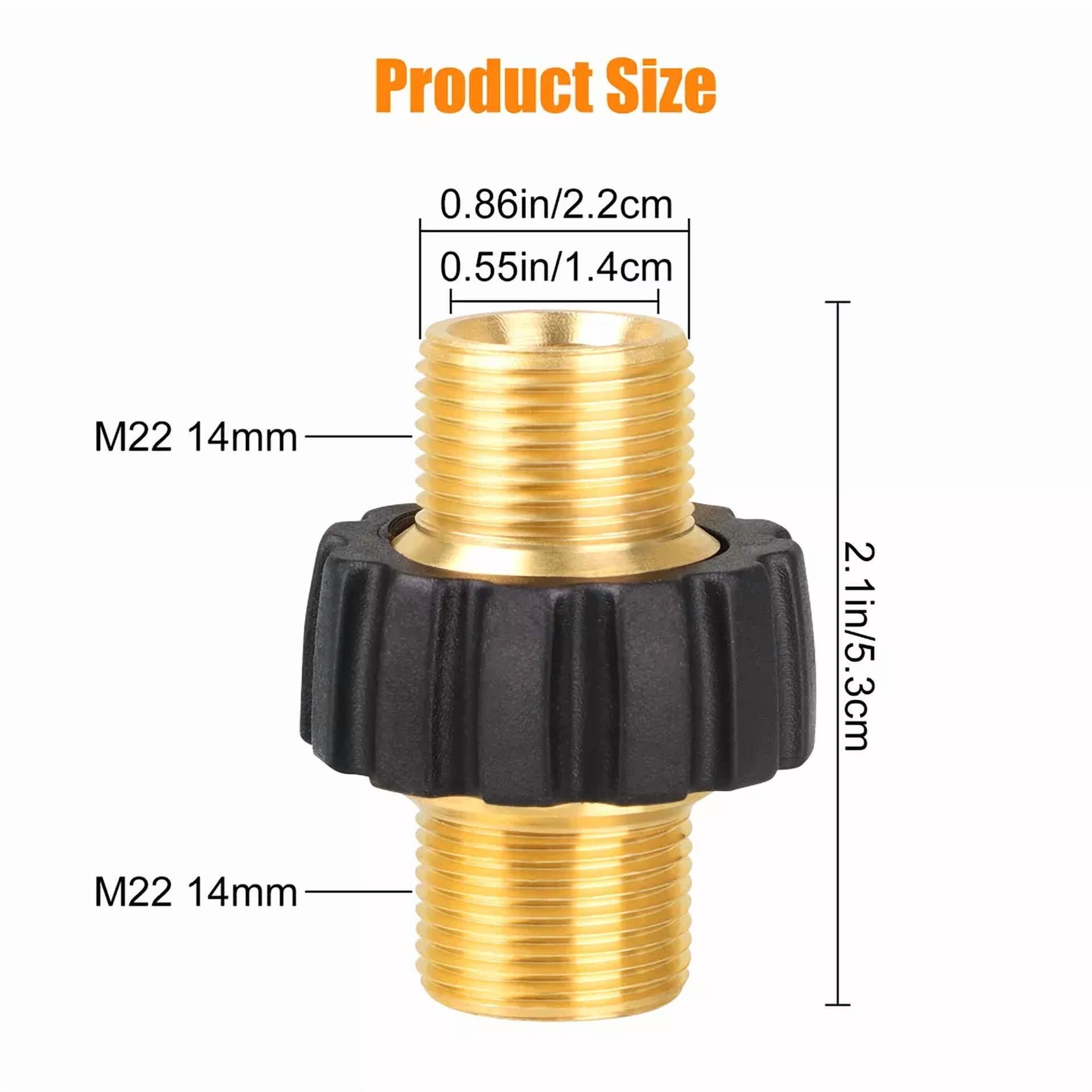 CIRCLE- 2X M22-14Mm Quick Connect Hose Adapter 5000Psi Pressure Washer Connector Fitting