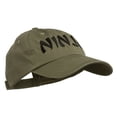 thumbnail image 5 of Halloween Ninja Embroidered Low Profile Washed Cap - Olive OSFM, 5 of 5