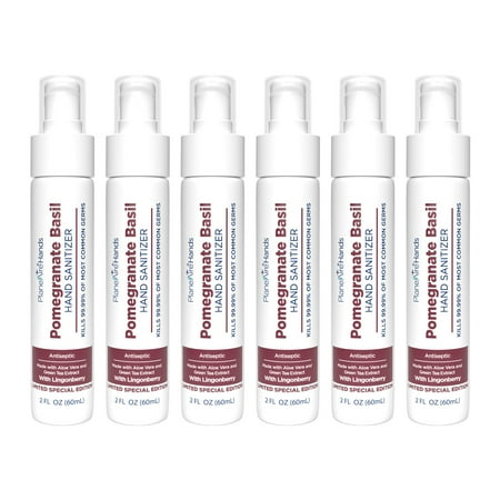 PlaneAire Hand Sanitizer Lotion Pomegranate Basil 2 fl oz (6-Pack)