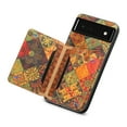 thumbnail image 6 of for Google Pixel 6a Luxury Premium PU Leather + TPU Case with 3 Card Slots, Kickstand Back Case Floral Pattern Skin-Friendly Shock-resistance Cover for Google Pixel 6a, Autumn, 6 of 6