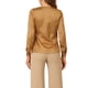 thumbnail image 3 of Camisa de oficina elegante de manga larga con cuello atado para mujer, XS, color caqui, 3 of 7