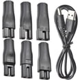 thumbnail image 1 of 7 PCS Power Cord 5V Replacement Charger USB adapter Suitable for Electric Hair Clippers, Beard trimmers, Shavers, Beauty Instruments, Desk Lamps., 1 of 5