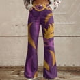 thumbnail image 2 of Womens Sweatpants Plus Size Printed Loose Casual Stylish Wide Leg Sweatpants Women Dark Purple 3Xl, 2 of 5