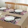 thumbnail image 3 of Pioneer Flower Floral Print Pattern Summer Placemats Table Placemats Set Of 4-Linen Kitchen Washable Placemats Table Mats 12x18 Inch Non-Slip Heat Resistant, 3 of 6