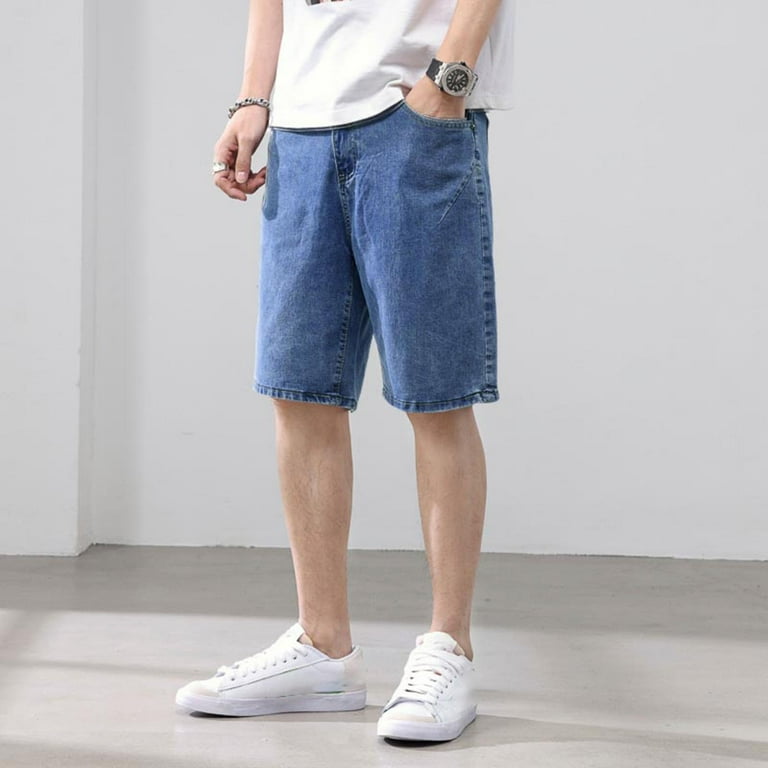 Mens Shorts Casual Summer Slim Style Trend Straight Leg Bermuda