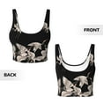 thumbnail image 6 of Uemuo Japanese White Crane Pattern Women's Sports Bra - High Impact Support, Breathable, and Comfortable Athletic Bra for Running, Yoga, and Workouts, 6 of 9