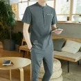 thumbnail image 4 of Conjuntos de pantalones para correr con alfabeto para hombre, ropa de trabajo, camisetas, pantalones, trajes para hombre, Young La Novelty en elástico 5xl de lujo, 4 of 5