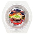 thumbnail image 6 of Pactogo 10" (Actual Top-Out 9-5/8 Inches - Top-In 8-3/4 Inches) Aluminum Foil Pie Pan - Disposable Baking Tin Plates with Clear Plastic Hinged Containers (Pack of 100 Sets), 6 of 6