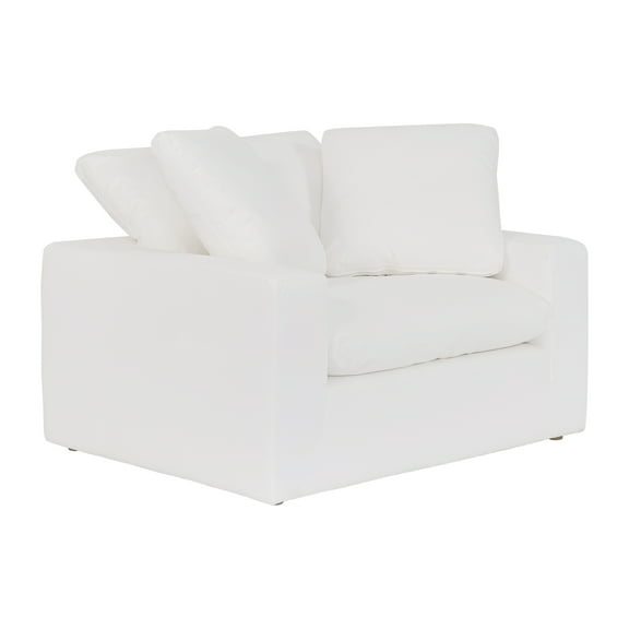 Liberty 51.5" Upholstered Chair and a Half in Pearl