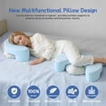 thumbnail image 4 of COOKCOK Side Sleeper Pillow for Adults, Ergonomic Memory Foam Pillow with Arm Hole for Neck and Shoulder Pain, Shoulder Pillow for Side Sleepers, Blue, 4 of 8