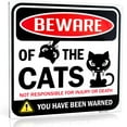 thumbnail image 1 of Bigtime Signs ""Beware Cats"" Cat Sign - Funny Gag Gifts for Cat Lovers, 1 of 8