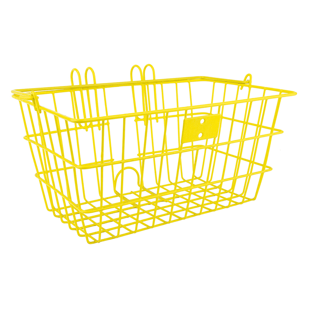 Sunlite Bicycle Lift Off Front Basket YELLOW Steel Commuter Cruiser