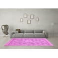 thumbnail image 3 of Ahgly Company Indoor Round Abstract Pink Modern Area Rugs, 5' Round, 3 of 4