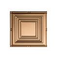 thumbnail image 1 of Fasade Easy Installation Portrait Polished Copper Glue Up Ceiling Tile/ Ceiling Panel (12" X 12" Sample), 1 of 1