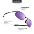 thumbnail image 3 of Xagger Polarized Rimless Driving Sunglasses for Men Metal Frame Anti-Glare UV400 Protection Sun Glasses, 3 of 6