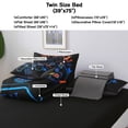 thumbnail image 3 of OKKEEY Gaming Bedding Sets for Boys, Kids Teens Bed in a Bag Twin Gaming Comforter Set, 6 Pcs Blue Gamer Microfiber Quilt Set with Pillowcase, Flat Sheet, Fitted Sheet for All Season, 3 of 9