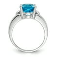 thumbnail image 2 of Primal Gold 14 Karat White Gold 11x9mm Oval Blue Topaz Ring, 2 of 7