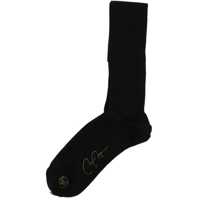 Vknagrani Chaussettes Habillées Black Gold Diamente Ribbed pour Femmes - Taille Unique
