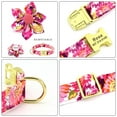 thumbnail image 6 of Beirui Nylon Flower Dog Collar Custom Personalized Pet Name Tag Free Engraved S-L, 6 of 12