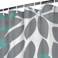 thumbnail image 3 of Simple Petal Shaped Geometric Floral Pattern Shower Curtain 72"x84" ,Bathroom Decorative Shower Curtains Set with 12 Hooks,Modern Waterproof Washable Shower Curtain, 3 of 6