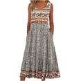 thumbnail image 1 of Vestido largo Medlor Boho con estampado floral sin mangas para mujer, 1 of 6