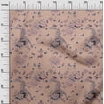 thumbnail image 2 of oneOone Velvet Peach Fabric Floral & Peacock Fabric For Sewing Printed Craft Fabric By The Yard 58 Inch WideTWG, 2 of 5