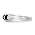 thumbnail image 3 of White Sterling Silver Ring Band Toe Black & Beaded, 3 of 5