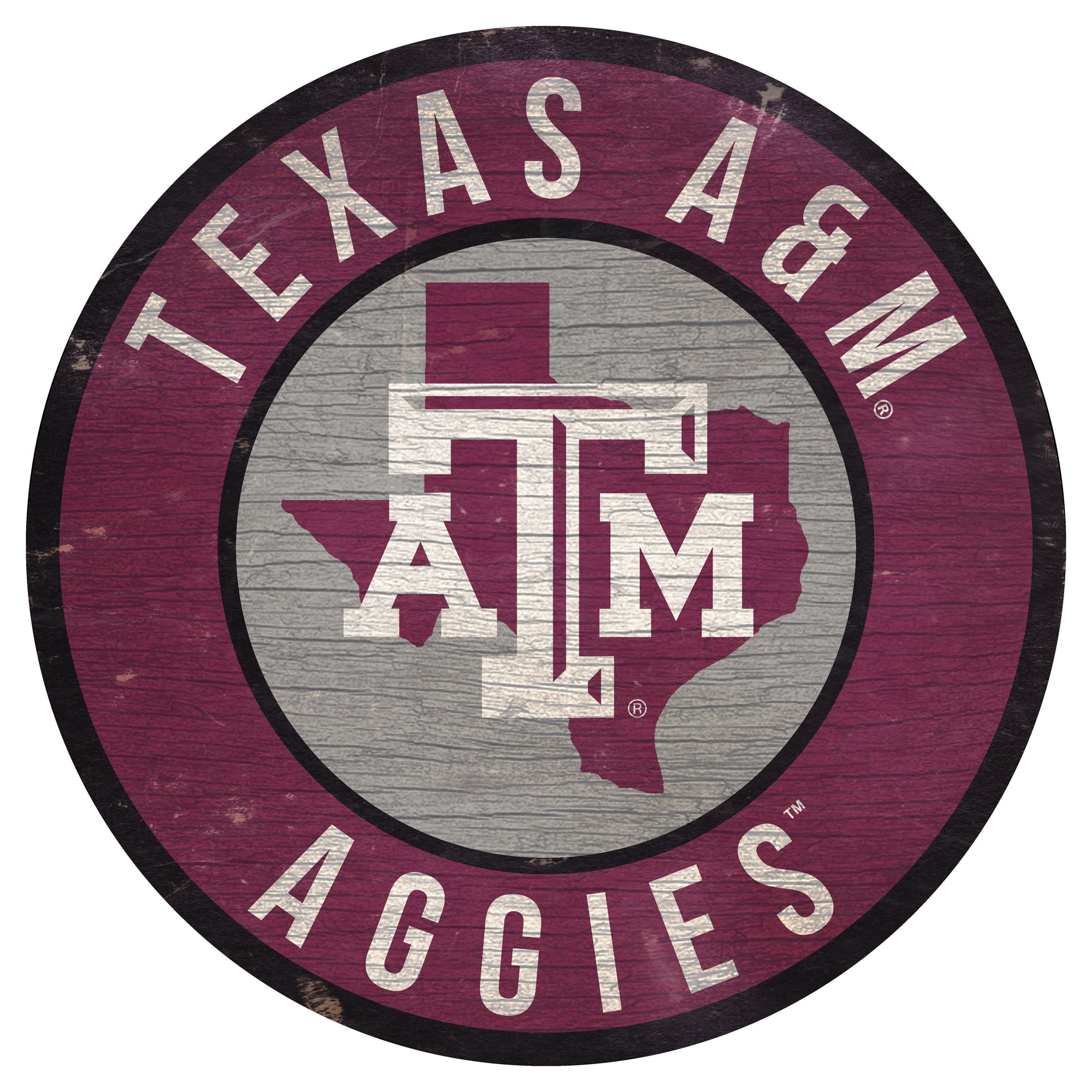 Fan Creations NCAA Texas A&M Aggies Distressed Team Logo Desktop Organizer with Color 