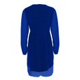 thumbnail image 6 of Lopecy-Sta Womens Dresses V Neck Faux Wrap Elastic Waist A Line Mini Dress Long Sleeve Chiffon Overlay Fit for Wedding Guest Dinner Date Semi formal Events, 6 of 6
