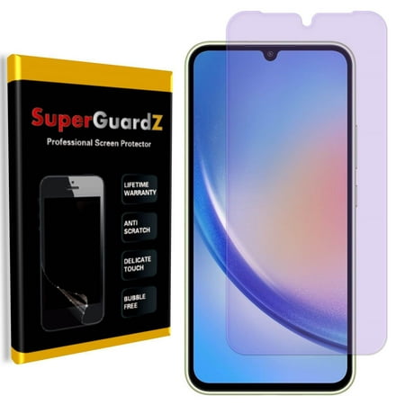 [2-PACK] For Samsung Galaxy A34 5G (2023) - SuperGuardZ Anti Blue Light [Eye Protection] PET Film Screen Protector, Anti-Scratch, Anti-Bubble