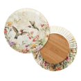 thumbnail image 2 of ZIATUBLE Flower Hummingbird Barstool Covers Slipcovers Washable Round Stool Covers with Padding 14-16 Inch Polyester Round Stool Slipcover 2 Packs Comfortable Circle Bar Stool Covers, 2 of 6