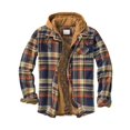 thumbnail image 1 of Mens Warm Quilted Lined Cotton Jackets With Hood Button Down Zipper Long Sleeve Plaid Jackets zhangyuxiang LED, 1 of 2
