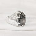 thumbnail image 4 of Black Rutile Mans Ring, Natural Black Rutilated Quartz, Quartz Silver Jewelry, 925 Silver Ring, Gift, Heavy Mens Ring, Arabic Design, Ottoman Style Ring, Christmas, Turkey Mens Signet Ring, 4 of 5