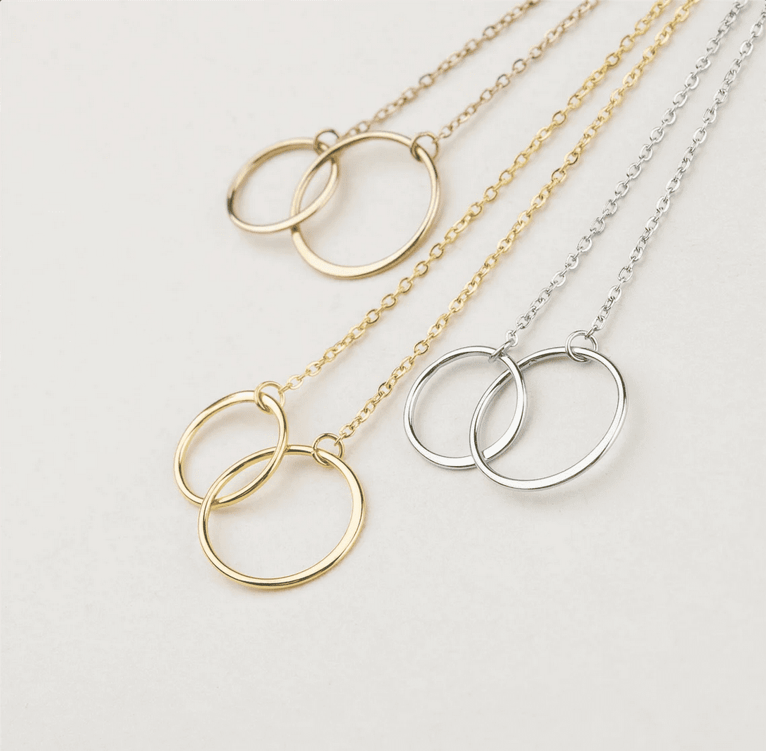 Personalized Card and Necklace for Mother's Day, Custom Card and Necklace for Mom, Jewelry Gift for Mom, Custom Card and Jewelry For Mom, Gift for Her [Gold, No-Personalized Card]