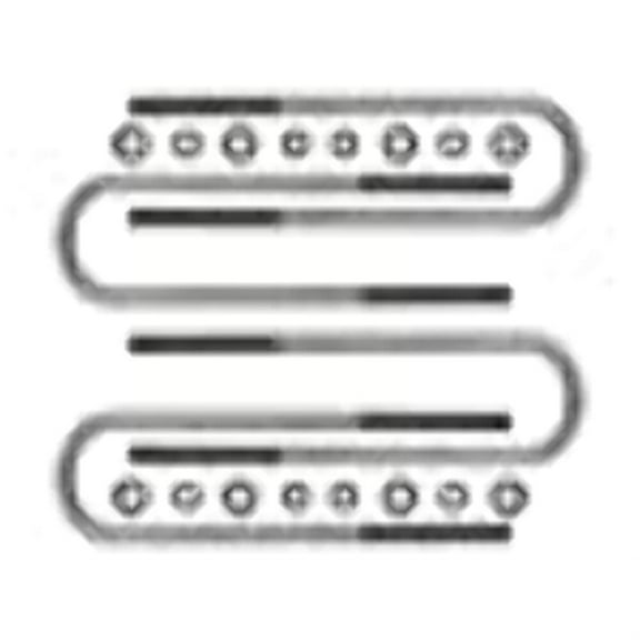 TOYOTA REAR 8.0" U-BOLT KIT Fits select: 2019-2023 CHEVROLET SILVERADO, 1995-2022 TOYOTA TACOMA