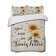 thumbnail image 2 of Sunflower Twin Size Down Alternative Comforter, Lightweight Comforter Quilt Bedding Set with Pillow Shams Vintage Summer Botanical Bee Spring Floral All Seasons Bed Comforter Duvet Insert 68"x86", 2 of 7