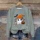 thumbnail image 1 of Heisall Womens Hoodies Halloween-themed Sparkling Print Round Neck Long Sleeve Fleece-lined Casual Sporty Fashion Sweatshirts, 1 of 9