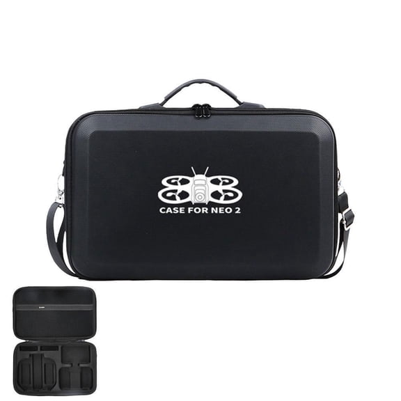 Travel Case for NEO/ NEO2 Remote Controller, Portable Lightweight PU Carrying Case Drone Fly More Combo Accessories, Shockproof Waterproof Shoulder Storage Bag
