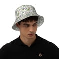 thumbnail image 4 of Sikiie Wisteria Flower Reflective Double-Sided Bucket Hat, Sun Hat, for Gardening, Beaching, Camping, Hiking, Fishing, 4 of 6